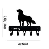 Multifunctional Iron Wall Hanging Cute Cat Key Rack Festive Atmosphere Cat Wall Rack Hook Household Key Coat Hanger Hook