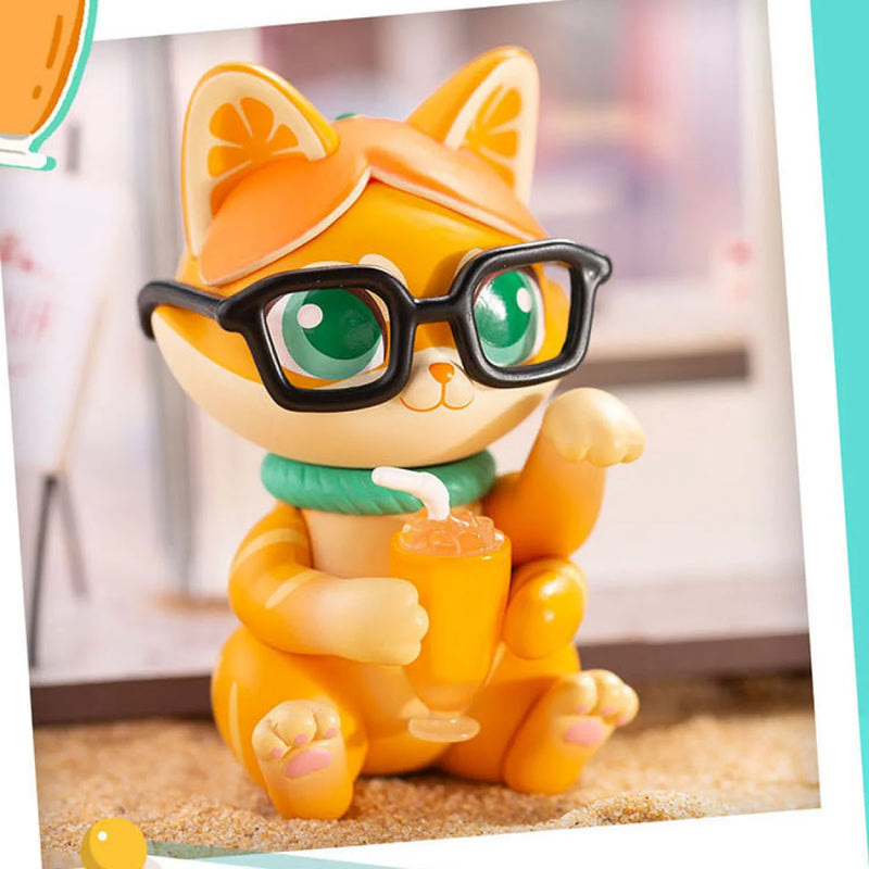 Anime New Cassy Cat Drinks Series Mystery Box Anime Original Figure Collection Model Desktop Ornaments Doll Toys