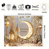 Elegant Ramadhan mural banner, durable wall decoration for room and party, festive home decor for New Year and Eid celebrations