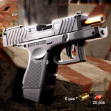 TTI Manual Mini G26 Pocket Toy Gun Continuous Shell Throwing Model Soft Bullet Launcher BlowBack Airsoft Small Pistol