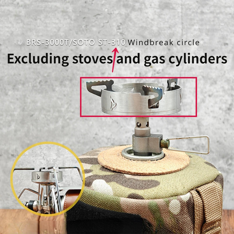 Camping Gear for BRS-3000T Super Light Pure Titanium Windproof Ring for SOTOST310 Spider Stove Adaptation Outdoor Equipment New