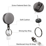 Metal Wire Keychain Pull Recoil Sporty Key Ring Retractable Keyring Anti Lost ID Card Holder Telescopic Burglar Chain Organizer
