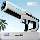 43cm Full Electric Automatic Water Storage Gun Toys Portable Children Summer Beach Outdoor Fight Fantasy Toys for Boys Kids Game