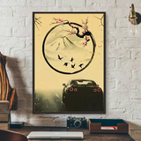 Japanese Cars Samurai Poster Poster HD art sticky wall waterproof home living room bedroom bar aesthetic decoration