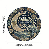 2D Ramadan Mubarak Aluminum Sign - 1pc 8x8" Glam Wall Hanging, Home Party Decor, Perfect Festival Gift