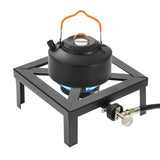 Portable Single Burner Outdoor Gas Stove Propane Cooker With Adjustable 0-20Psi Regulator Hose For Patio Camping