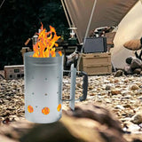 Fast Fire Chimney Starter Charcoal Bucket Easy to Use with Handle Practical Burner Bucket for Grill BBQ Outside Yard Cooking
