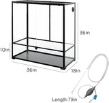 Special Offers Large Reptile Paludarium Tank, Vertical Reptile Terrarium Wide  Tall Amphibian Tank with Top Screen Ventilation