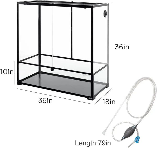Special Offers Large Reptile Paludarium Tank, Vertical Reptile Terrarium Wide  Tall Amphibian Tank with Top Screen Ventilation