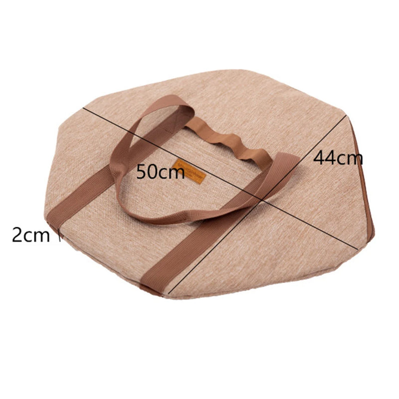 Frying Pan Bag Case 600D Oxford Grill Plate Carry Bag Wear-resistant Side Pocket Outdoor BBQ Tool Beach Picnic BBQ Accessories