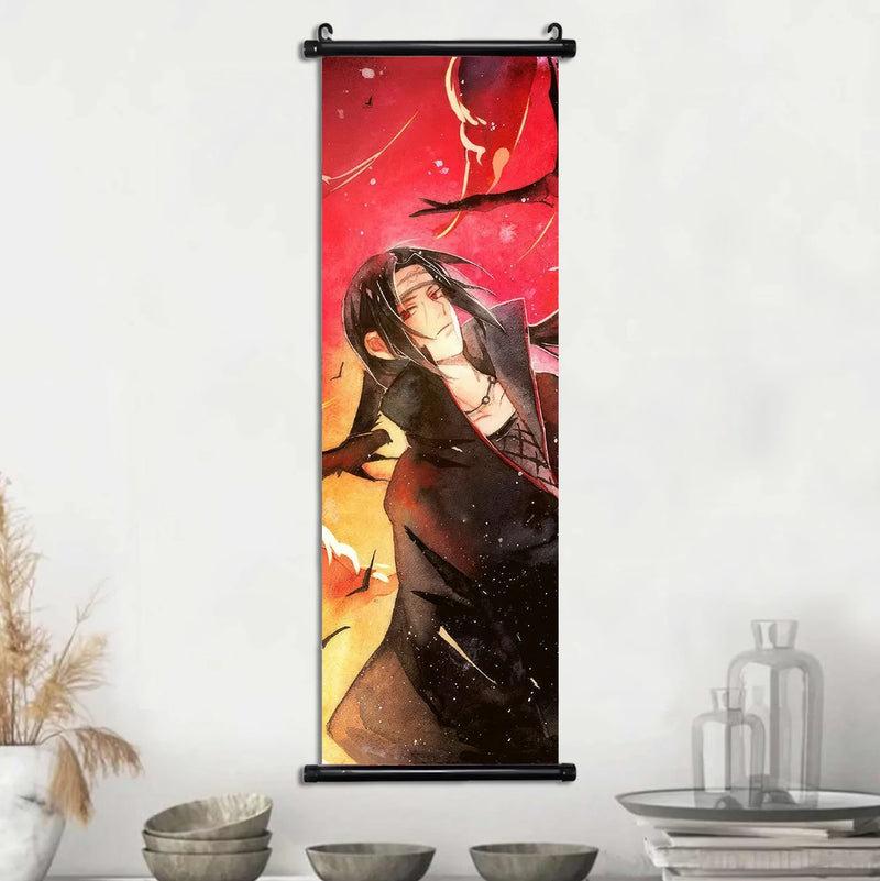 Akatsuki Hot Japanese Anime Poster Scroll Canvas Wall Hanging Painting Home Decor Itachi  Art Room Decoration Kid Gift Didara