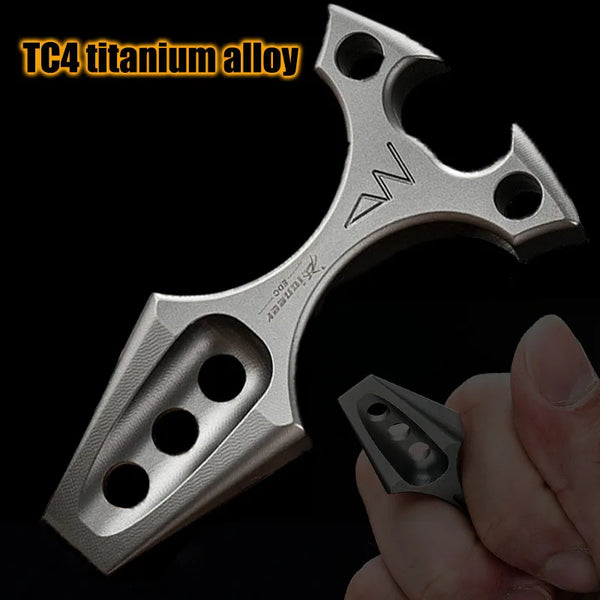 Small TC4 Titanium Alloy Multifunctional Crowbar Outdoor Camping Broken Window Hand Tools EDC Bottle Opener Portable Pry Bar Gif