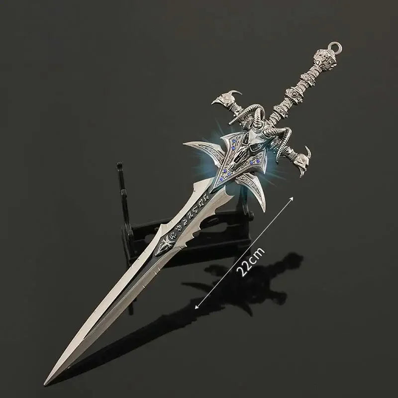 Frostmourne Swords World of Warcraft Lich King Weapon Sheepshead Sword Gift Box Metal Katana Model Safety Knife Studded Toys Boy