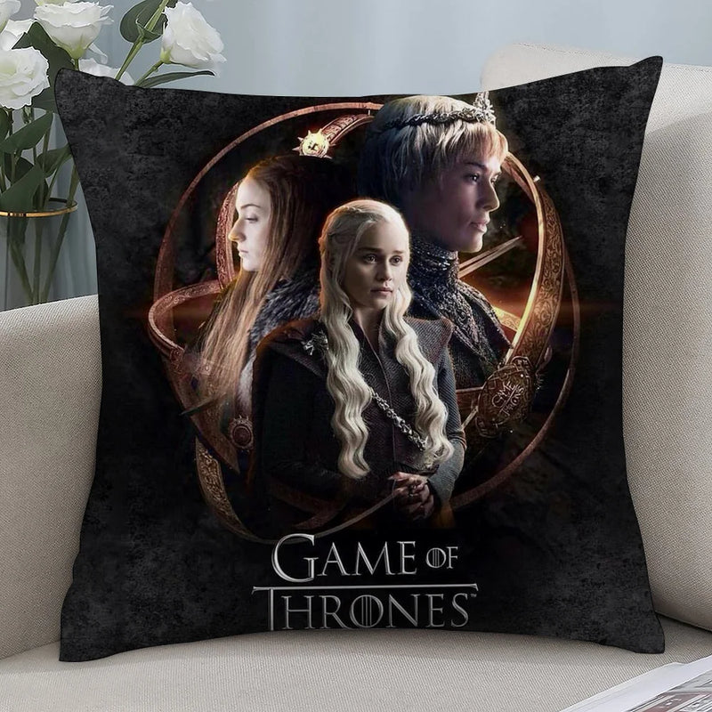 TV-G-GamES Of T-ThroneS Pillow Case Short Plush Pillow Covers Sofa Decorative Gift Home Double-sided Printing Cushion Cover