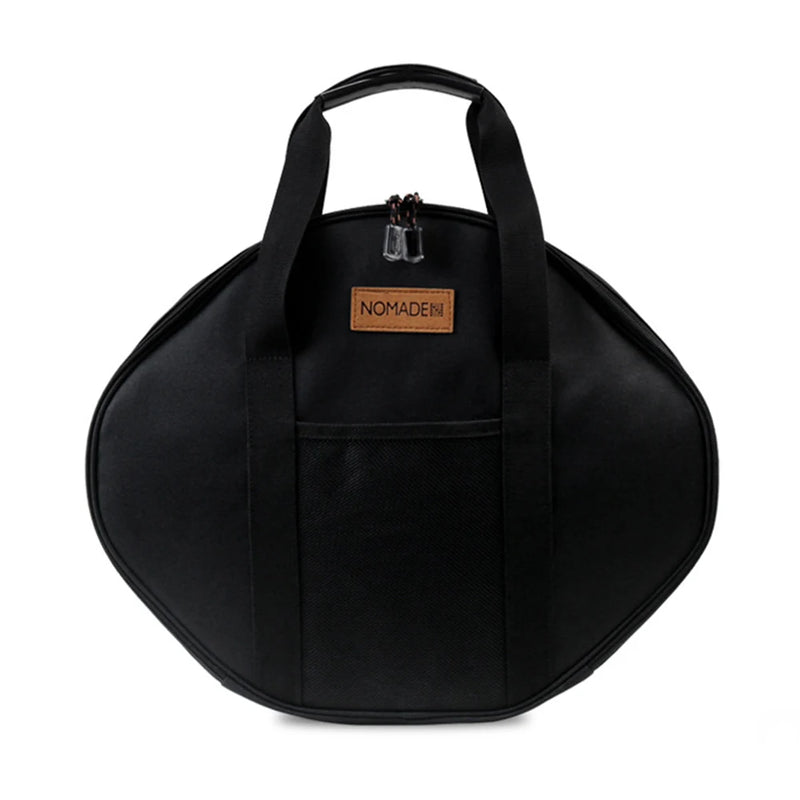 Frying Pan Bag Case 600D Oxford Grill Plate Carry Bag Wear-resistant Side Pocket Outdoor BBQ Tool Beach Picnic BBQ Accessories