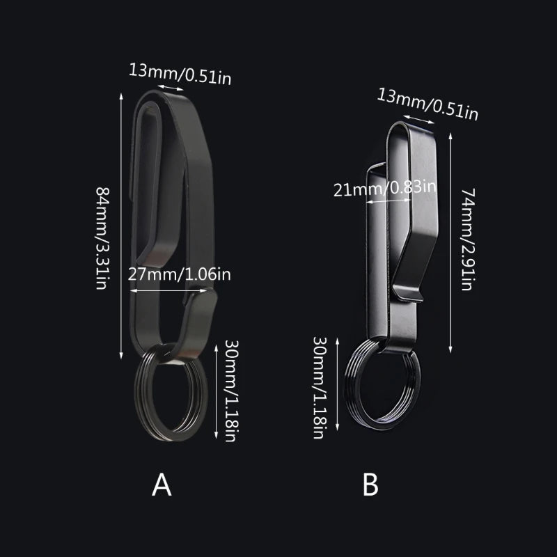 Molle Webbing Buckle Stainless Steel Keychain Waist Hanging Car Keyring Anti-Lost Keys Clip Belt Buckle Outdoor Buckle