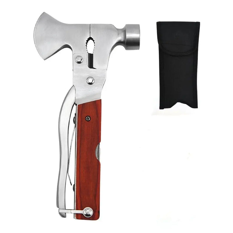 Multi-function Axe Hammer Portable Outdoor Tool Stainless Steel Car Rescue Hammer Window Breaker for Hiking Climbing  Fishing