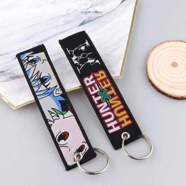 Hunter×Hunter Anime Men Women Keychain for Cars Cool Key Tags Key Fobs Holder Decorative Key Ring Accessories Gifts