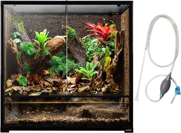 Special Offers Large Reptile Paludarium Tank, Vertical Reptile Terrarium Wide  Tall Amphibian Tank with Top Screen Ventilation
