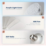 Modern ceiling fan light LED 20Inch Electric fan for room remote control for dimming for living room study household AC85-265V