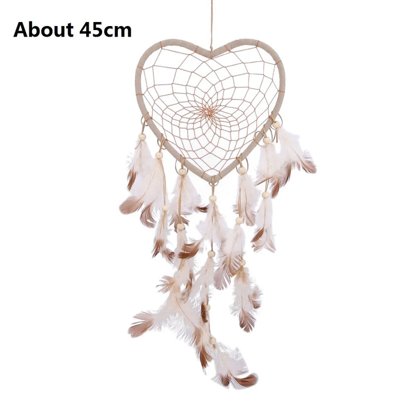 Feather Dream Catcher Indian Style Wall Hanging Wind Chimes For Car Ornaments Room Decor with Rattan Bead Dreamcatchers