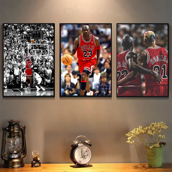 M-Michael J-Jordan Poster HD art sticky wall waterproof home living room bedroom bar aesthetic decoration