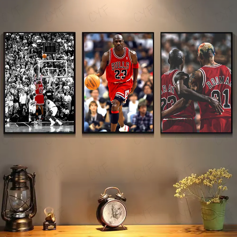 M-Michael J-Jordan Poster HD art sticky wall waterproof home living room bedroom bar aesthetic decoration