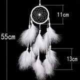 Feather Dream Catcher Indian Style Wall Hanging Wind Chimes For Car Ornaments Room Decor with Rattan Bead Dreamcatchers