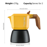 Small Espresso Maker Stovetop - Aluminum Moka Pot 2 Cup, Portable Espresso Coffee Pot Coffee Maker for Camping Travel