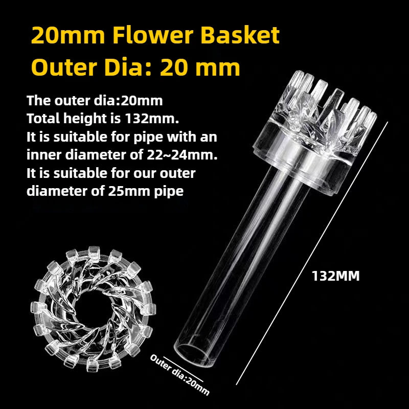 Transparent Aquarium Skimmer Acrylic Lily Pipe Spin Surface Inflow Outflow Water Plant Tank Filter Cleaning FishTank Accessories