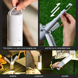 Folding Outdoor Camping Portable Rechargeable High Capacity  Emergency Lamp Flashlight HangingTent Hanging Light Lantern