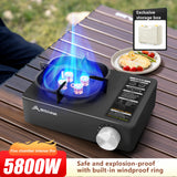 BISINNA Camping Gas Stove 5800W High Firepower Outdoor Portable Cassette Burner for Picnic Hiking Trekking