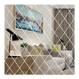 58/116Pcs 3D Mirror Wall Sticker DIY Diamond Triangles Acrylic Wall Stickers Self Adhesive Wall Decal for Living Room Home Decor