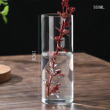 Hydroponics Plants Desktop Glass Planter Vase Glass Vase Transparent Cylinder Flower Vase Bedroom Desktop Home Decoration
