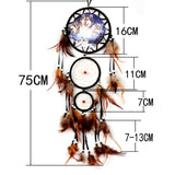 Feather Dream Catcher Indian Style Wall Hanging Wind Chimes For Car Ornaments Room Decor with Rattan Bead Dreamcatchers