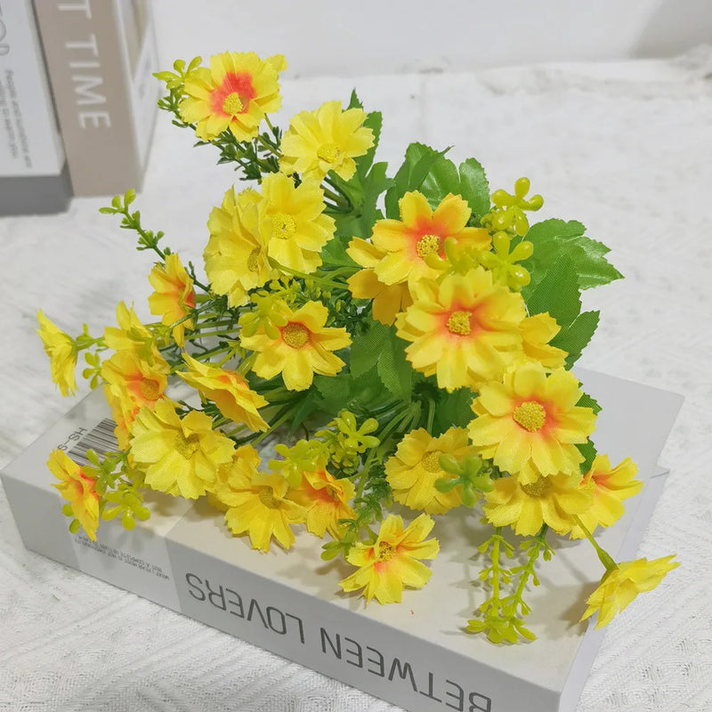 1 Bundle Artificial Flowers Outdoor UV Resistant Shrubs Plants Fake Flower Greenery for Office Kitchen Wedding Garden Decor
