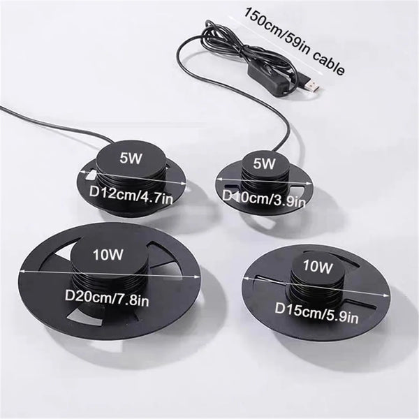 Round D10cm D12cm D15cm D20cm LED moss plant light breathable ecological bottle lamp USB aquatic grass light wanter plant lamp