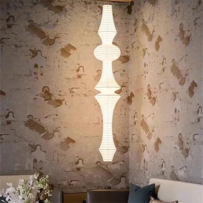 Noguchi pendant light Janpanese Akari Rice pendant Lamp for Bedroom Living Room hotel Stairs loft Rice Paper Suspend Chandelier