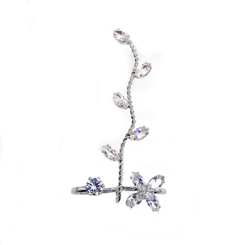 1pc Exquisite Zircon Foot Ring With Copper Inlay For Summer Women's Sexy Beach Accessories