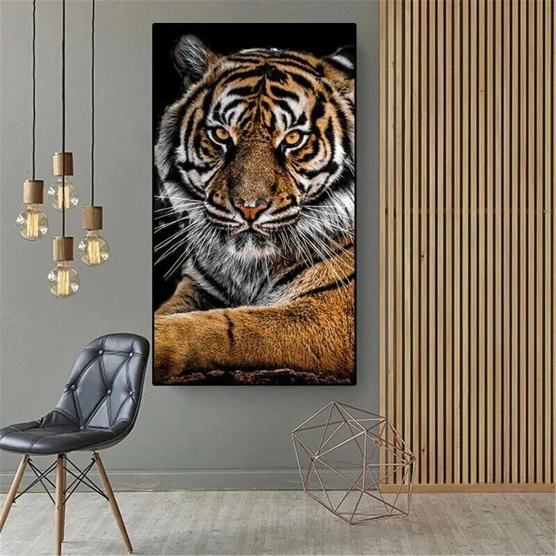Animals Canvas Painting Tiger Canvas Wall Art Decoration Posters Prints HD Pictures For Living Room Home Decor Frameless Gifts