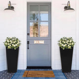 Metallic Taper Planter, 26 Inch Planter Tall Tapered Planter for Front Porch, Patio, Deck, Garden Indoor/Outdoor Tree Planters,