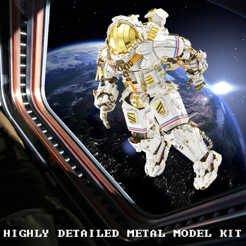 Piececool 3D Metal Puzzles Taikonaut Model Kits Jigsaw Toys for Adult Brain Teaser DIY Set for Home Decoration Birthday Gifts