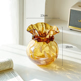 Lucky Bag Glass Vase Ornament Hydroponic Vase Artistic Flowers Vessels Decorative Vases Flower Arrangement Dried Flower Vases