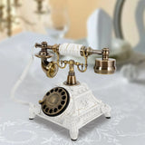Vintage Rotary Telephone, Dial Telephone Old Fashioned Landline Phones Statue Antique Look Phone Home Desk Gift Decorative