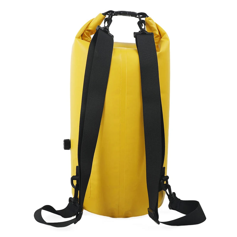 20L Outdoor Storage Backpack Dry Wet Separation Roll Top Closure Sack Waterproof Leakproof for Kayaking Rafting Boating Swimming