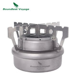 Boundless Voyage Camping Alcohol Stove Titanium Spirit Stove Backpacking Pocket Alcohol Heater Outdoor Mini Burner with Stand