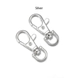 10pcs Split Key Ring Swivel Connector Carabiner for Jewelry Finding Making Gold Silver Plated Lobster Clasp Hooks DIY Keychains