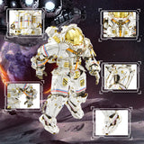 Piececool 3D Metal Puzzles Taikonaut Model Kits Jigsaw Toys for Adult Brain Teaser DIY Set for Home Decoration Birthday Gifts