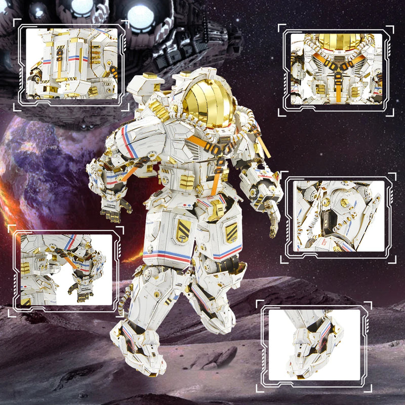 Piececool 3D Metal Puzzles Taikonaut Model Kits Jigsaw Toys for Adult Brain Teaser DIY Set for Home Decoration Birthday Gifts