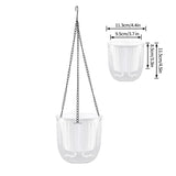 Self Watering Hanging Planters Indoor Flower Pot Outdoor Hanging Basket Plant Hanger with 3Hooks Drainage Hole Home Garden Decor